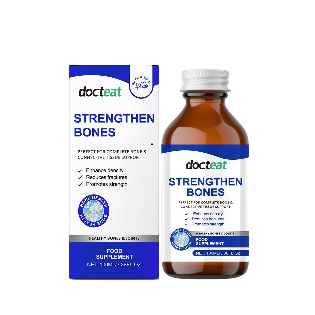 DiamondBones bone and joint health liquid supplement with mint extract and Vitamin B1 for osteoporosis support Canada